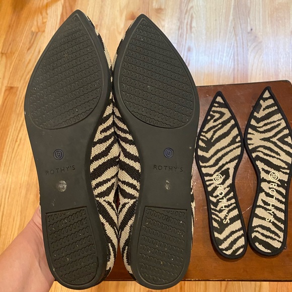 RARE Retired Rothy's Zebra Points Size 9 - Picture 4 of 6